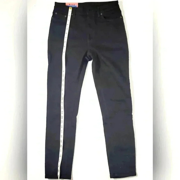 Acne Studio Bla Konst Black High Rise Stretchy Denim Jean Sz W28xL30 US - Picture 3 of 11